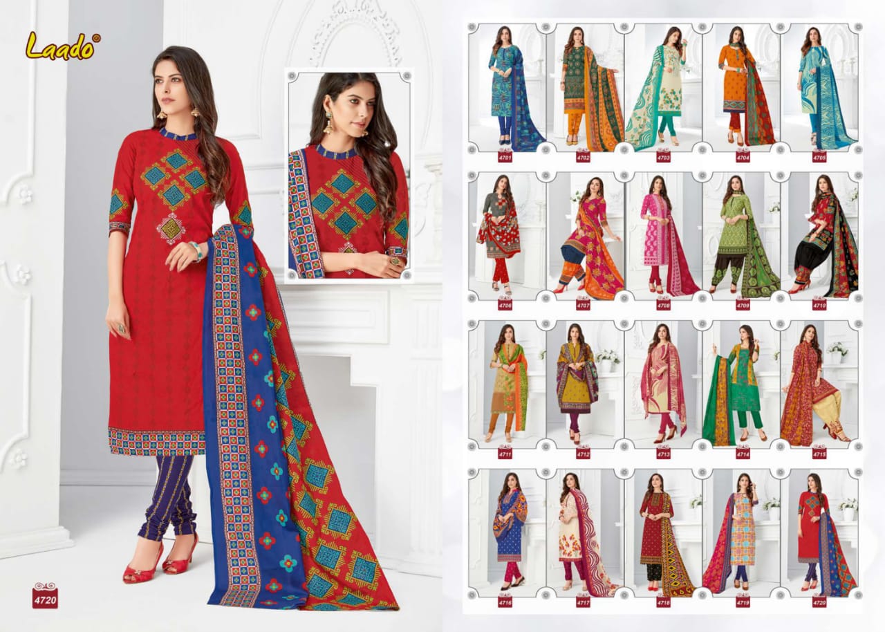 Laado Vol 47 Cotton Dress Materials Catalogue