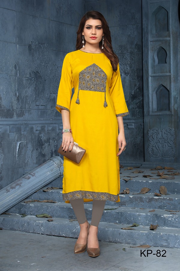 Krisha Fashion By Rosy Heavy Rayon Causal Kurti Catalogue