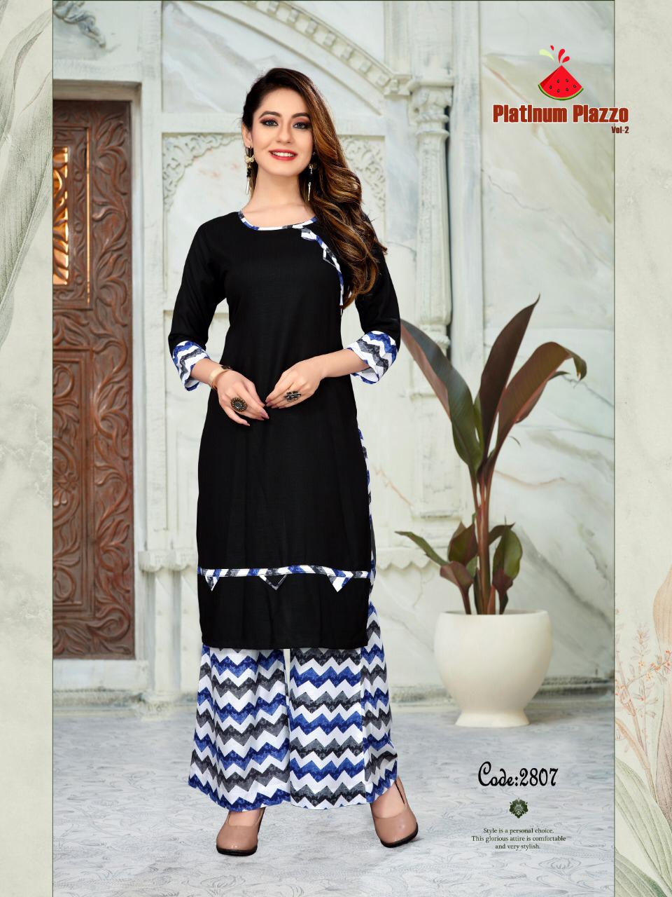 Platinum Plazzo Vol 2 By Watermelon Designer Kurti Catalogue