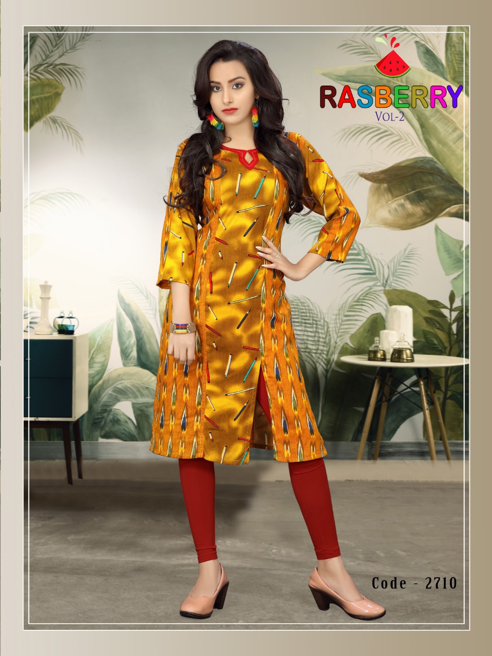 Rasberry-2 By Watermelon Casual Kurtis Wholesale