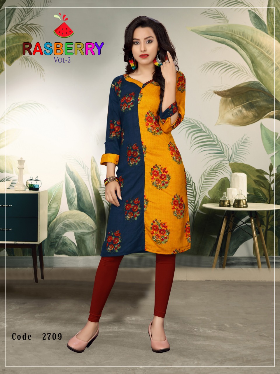 Rasberry-2 By Watermelon Casual Kurtis Wholesale