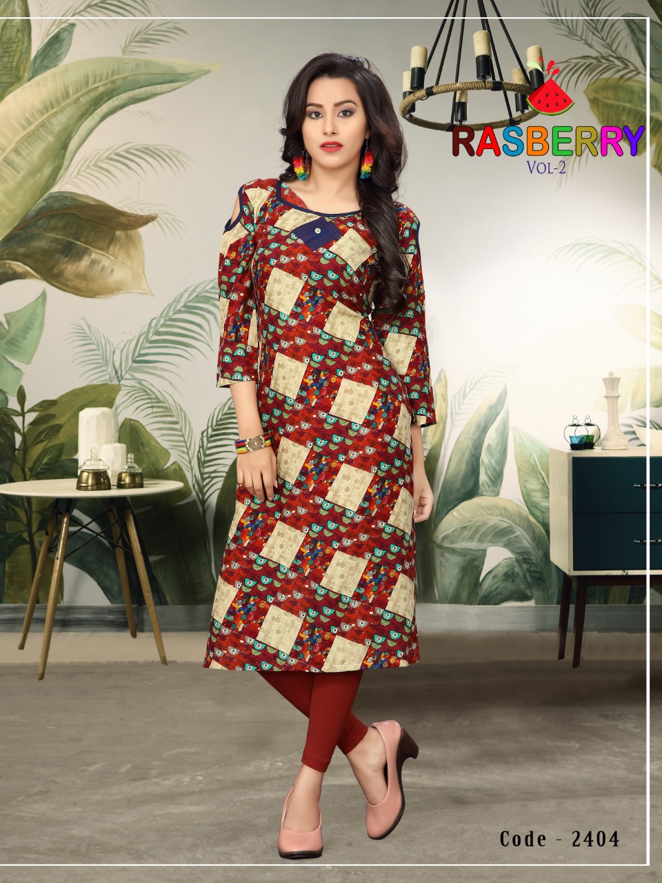 Rasberry-2 By Watermelon Casual Kurtis Wholesale