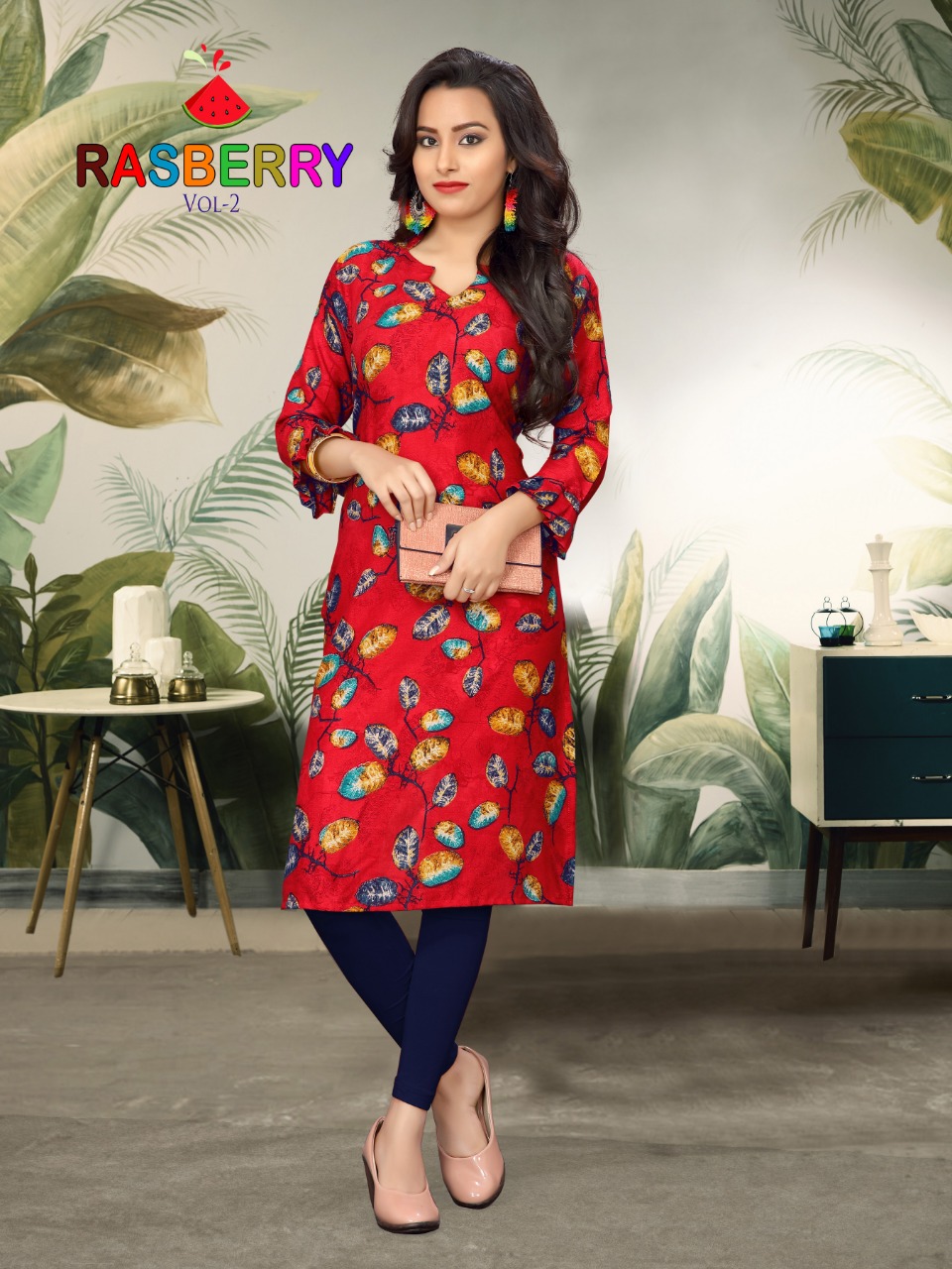 Rasberry-2 By Watermelon Casual Kurtis Wholesale