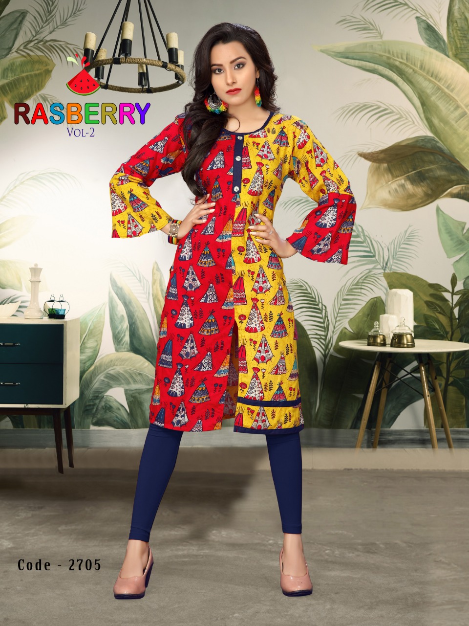 Rasberry-2 By Watermelon Casual Kurtis Wholesale