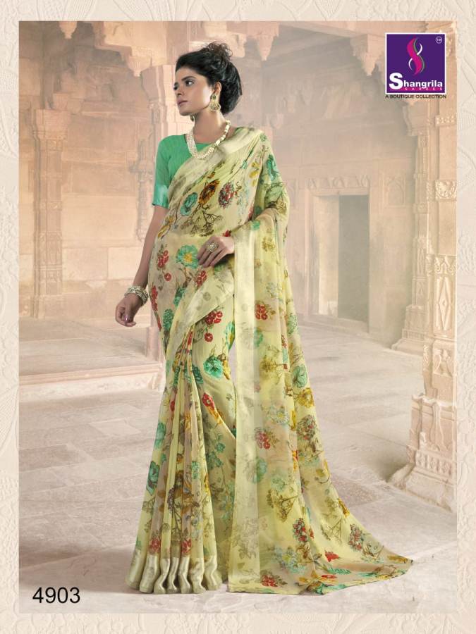 Kanchana Cotton 19 By Shangrila Printed Rich Sarees Collection