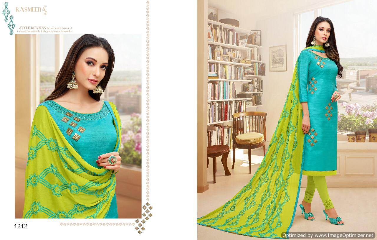 Kamini Silk Vol 4 Kasmeera Churidar Dress Materials Catalogue