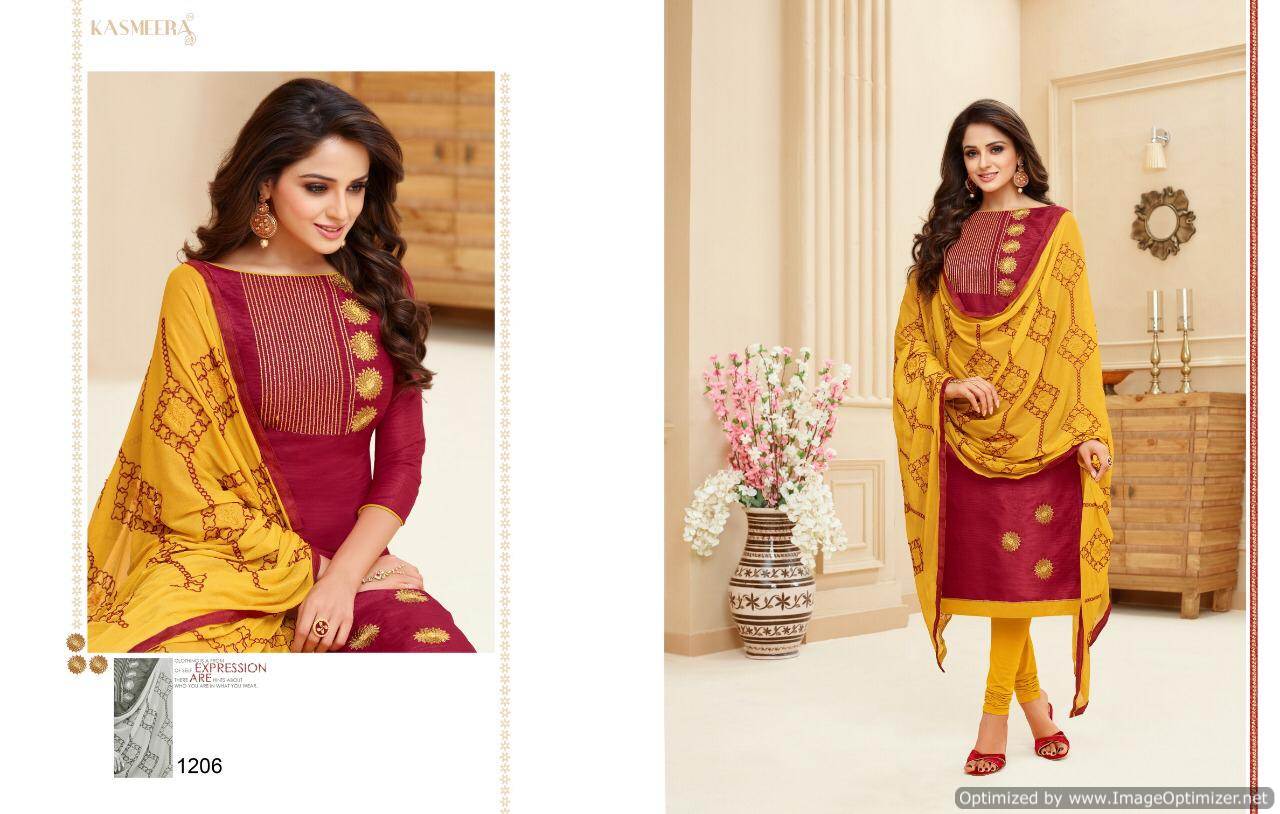 Kamini Silk Vol 4 Kasmeera Churidar Dress Materials Catalogue