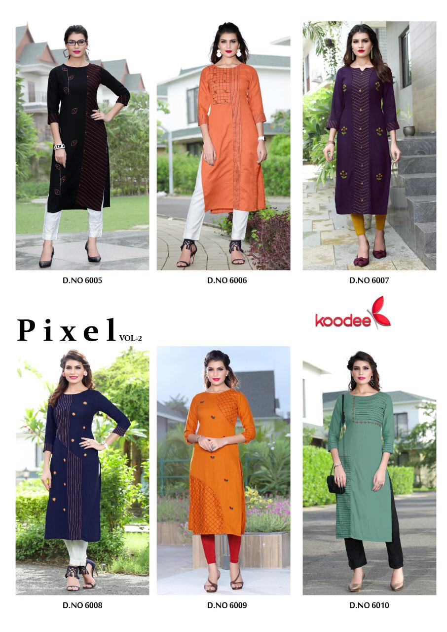 Pixel Vol 2 By Koodee Causal Wear Kurtis Catalogue