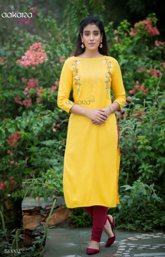 Basics Vol 10 By Aakara Straight Style Kurti Collection