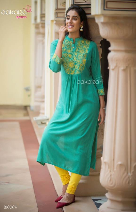 Basics Vol 10 By Aakara Straight Style Kurti Collection