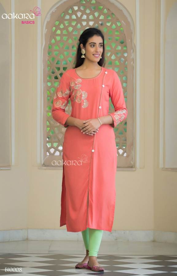 Basics Vol 10 By Aakara Straight Style Kurti Collection