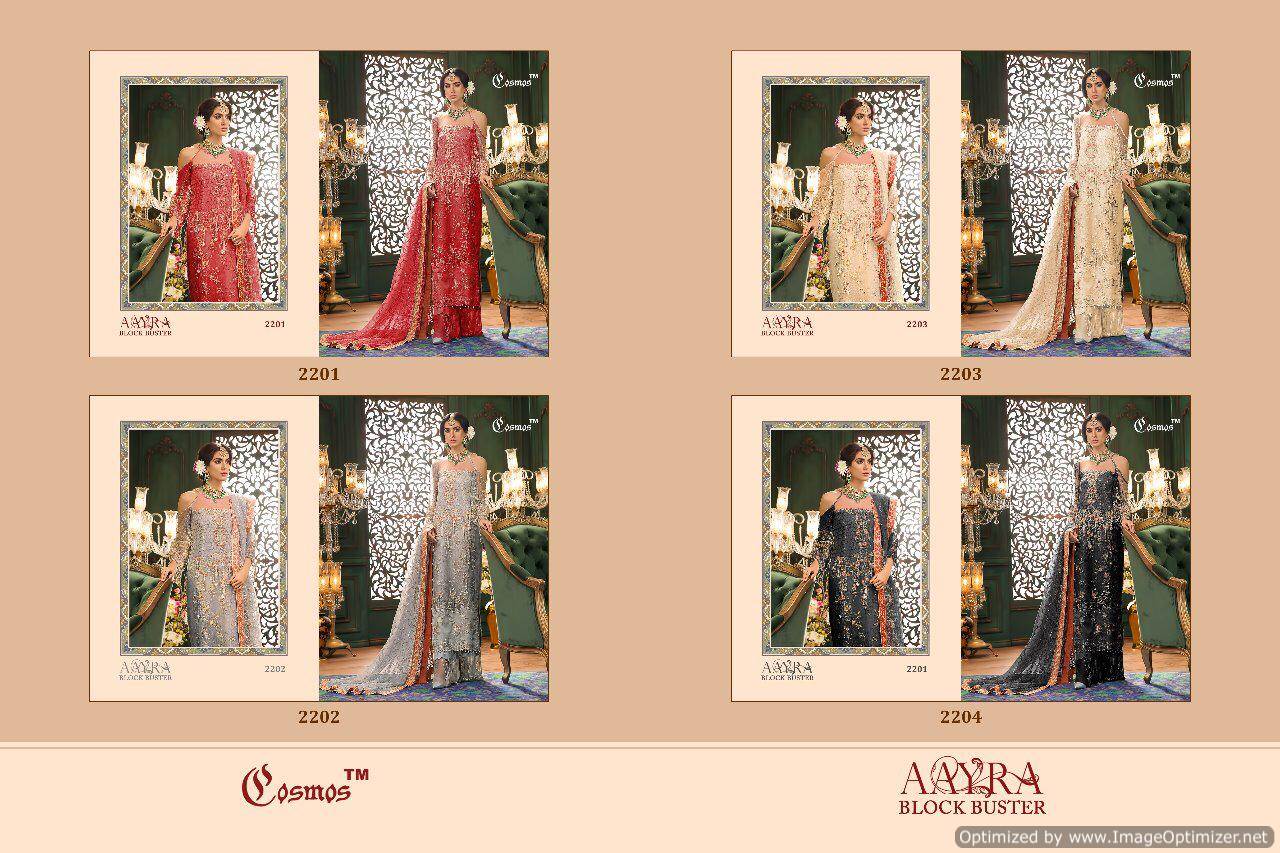 Aayra By Cosmos Embroidered Salwar Suits Catalogue