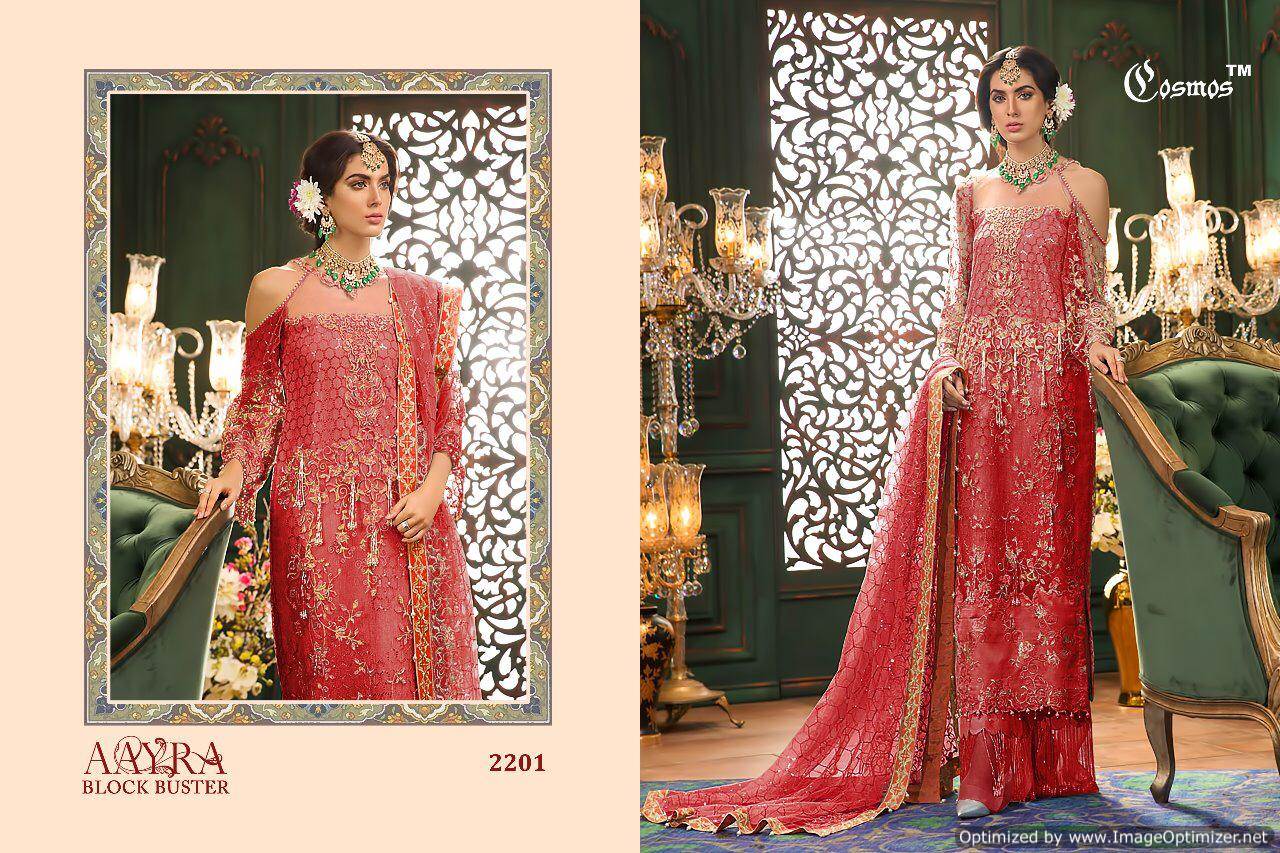 Aayra By Cosmos Embroidered Salwar Suits Catalogue