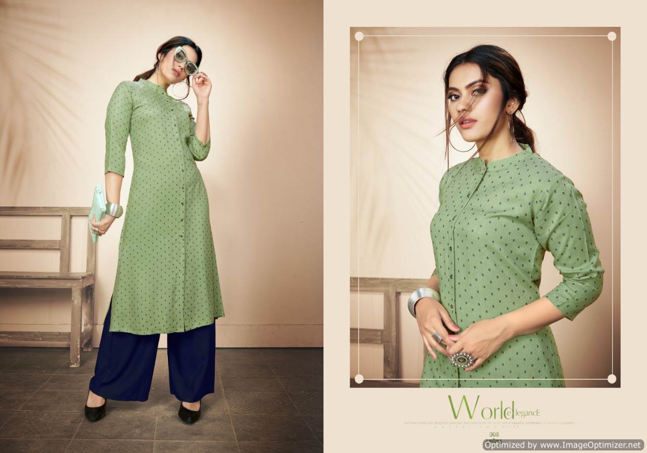 Kalariya By  Gallberry Heavy Rayon Kurti With Plazzo Collection