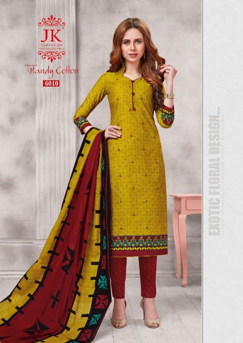 Handy Cotton Vol 6  By Jk Pure Cotton Printed Dress Material Collection