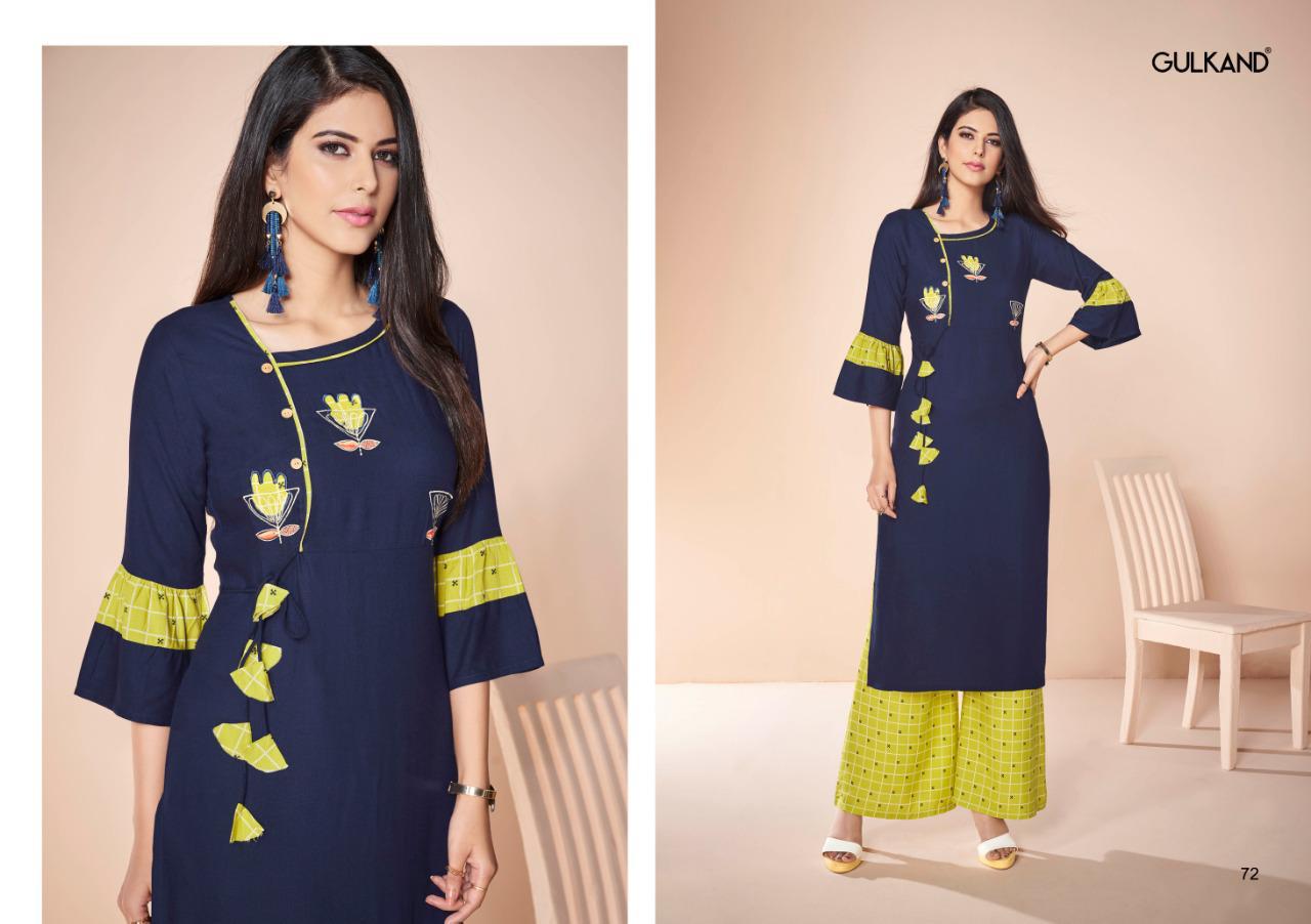 Kalam Vol 3 By Gulkand Designer Kurti With Plazzo Collection