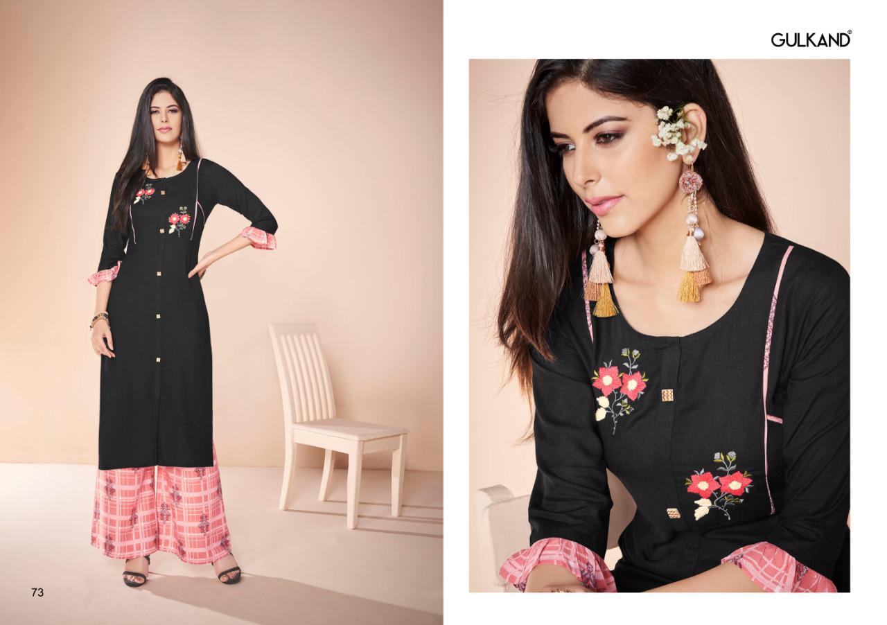 Kalam Vol 3 By Gulkand Designer Kurti With Plazzo Collection