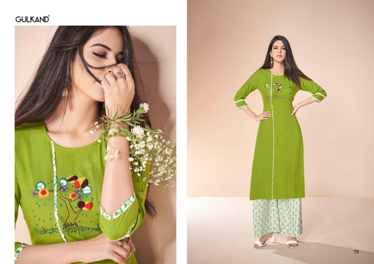 Kalam Vol 3 By Gulkand Designer Kurti With Plazzo Collection