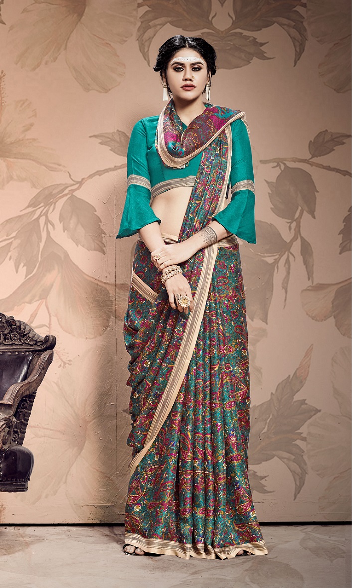 Kashmiri Vol 10 By Apple Designer Pashmina Silk Saree