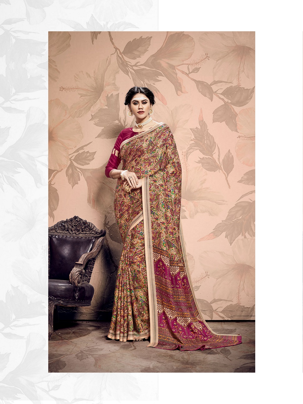 Kashmiri Vol 10 By Apple Designer Pashmina Silk Saree