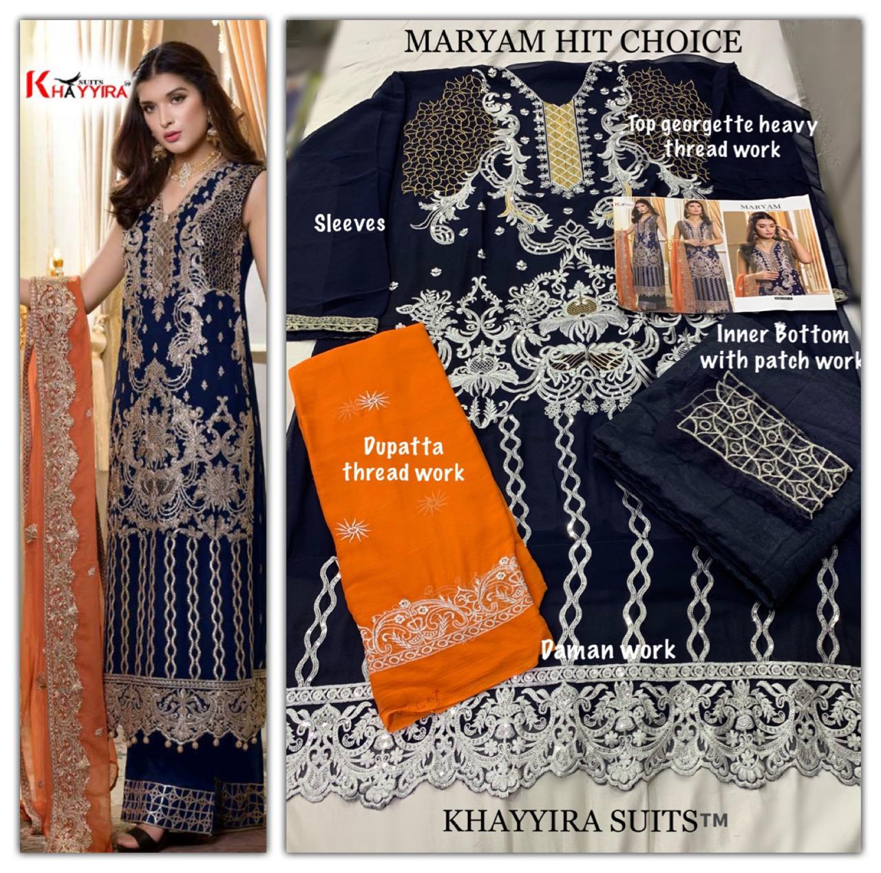 Khayyira By Maryam Hit Designer Pakistani Salwar Suits Collection