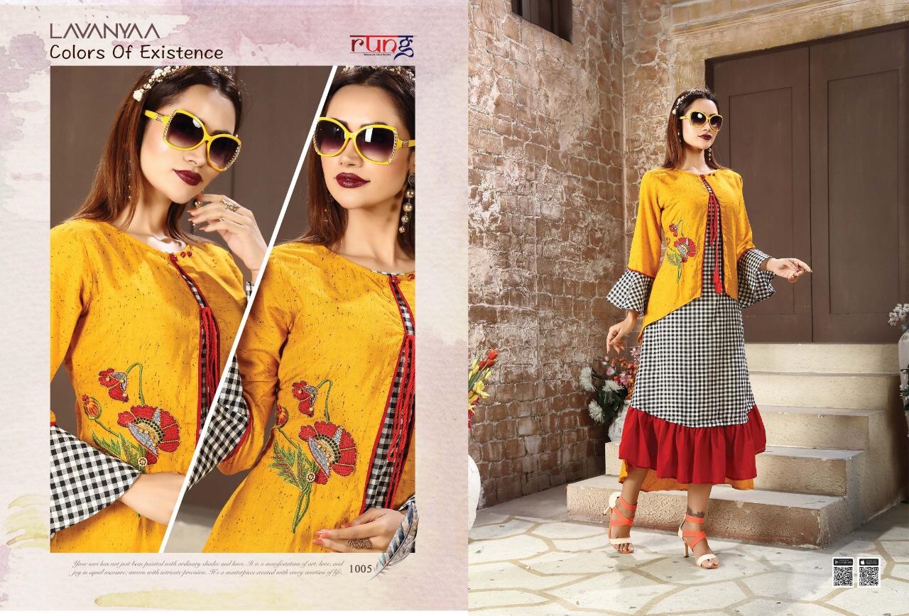 Lavanyaa By Rung Designer Stylish Kurti Catalogue