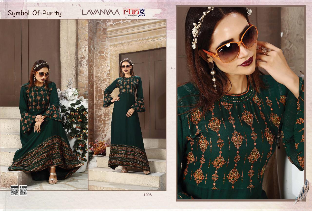 Lavanyaa By Rung Designer Stylish Kurti Catalogue