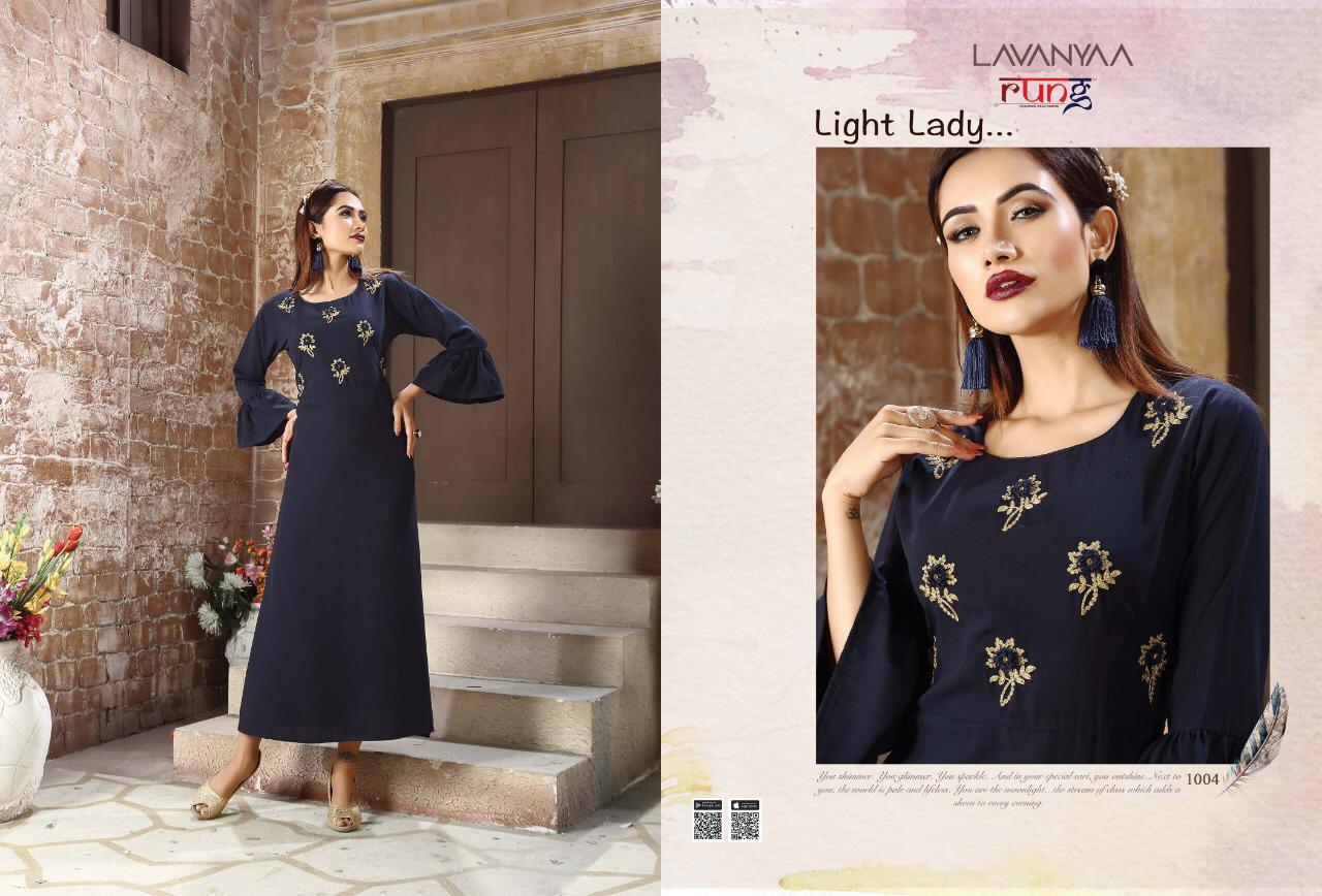 Lavanyaa By Rung Designer Stylish Kurti Catalogue