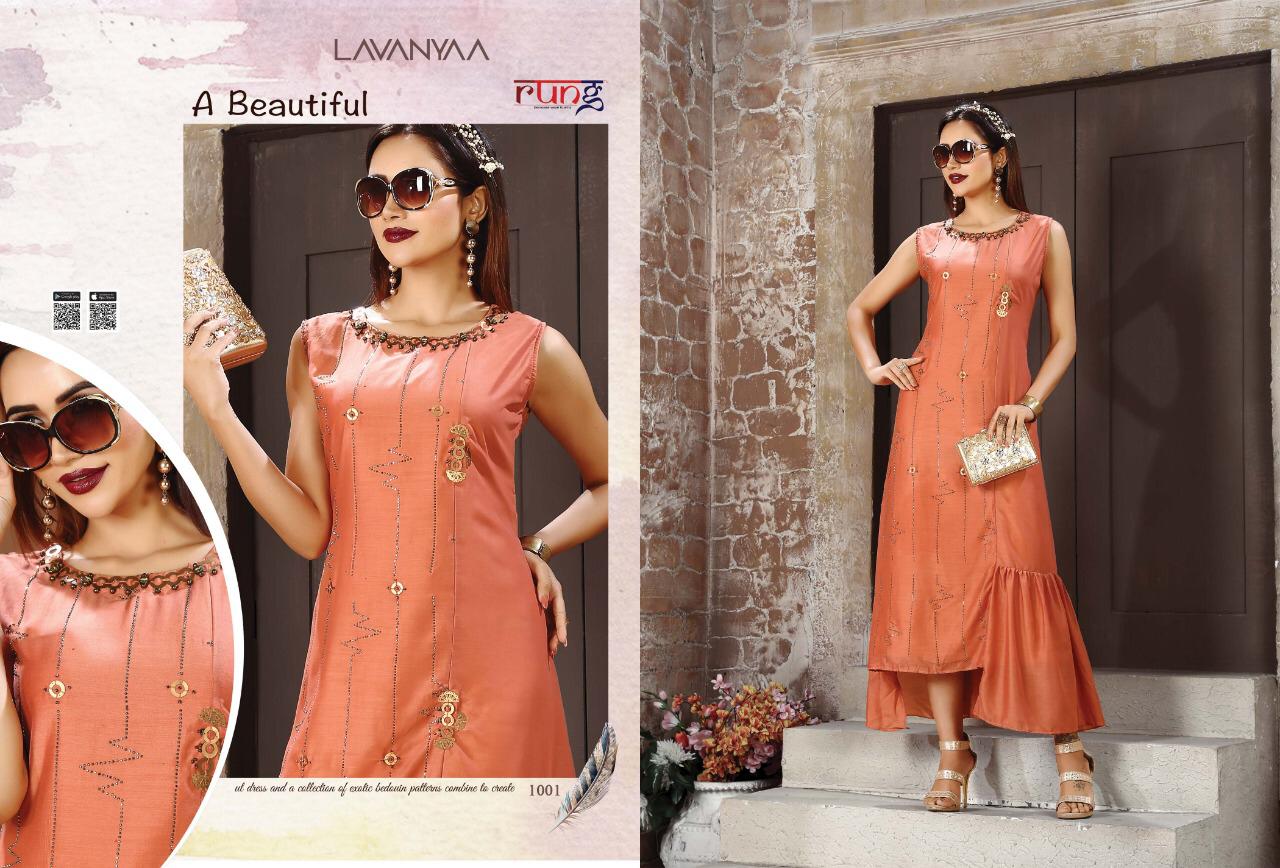 Lavanyaa By Rung Designer Stylish Kurti Catalogue