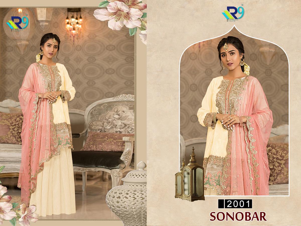 Sanobar By R9 Designer Georgette Pakistani Suits Collection