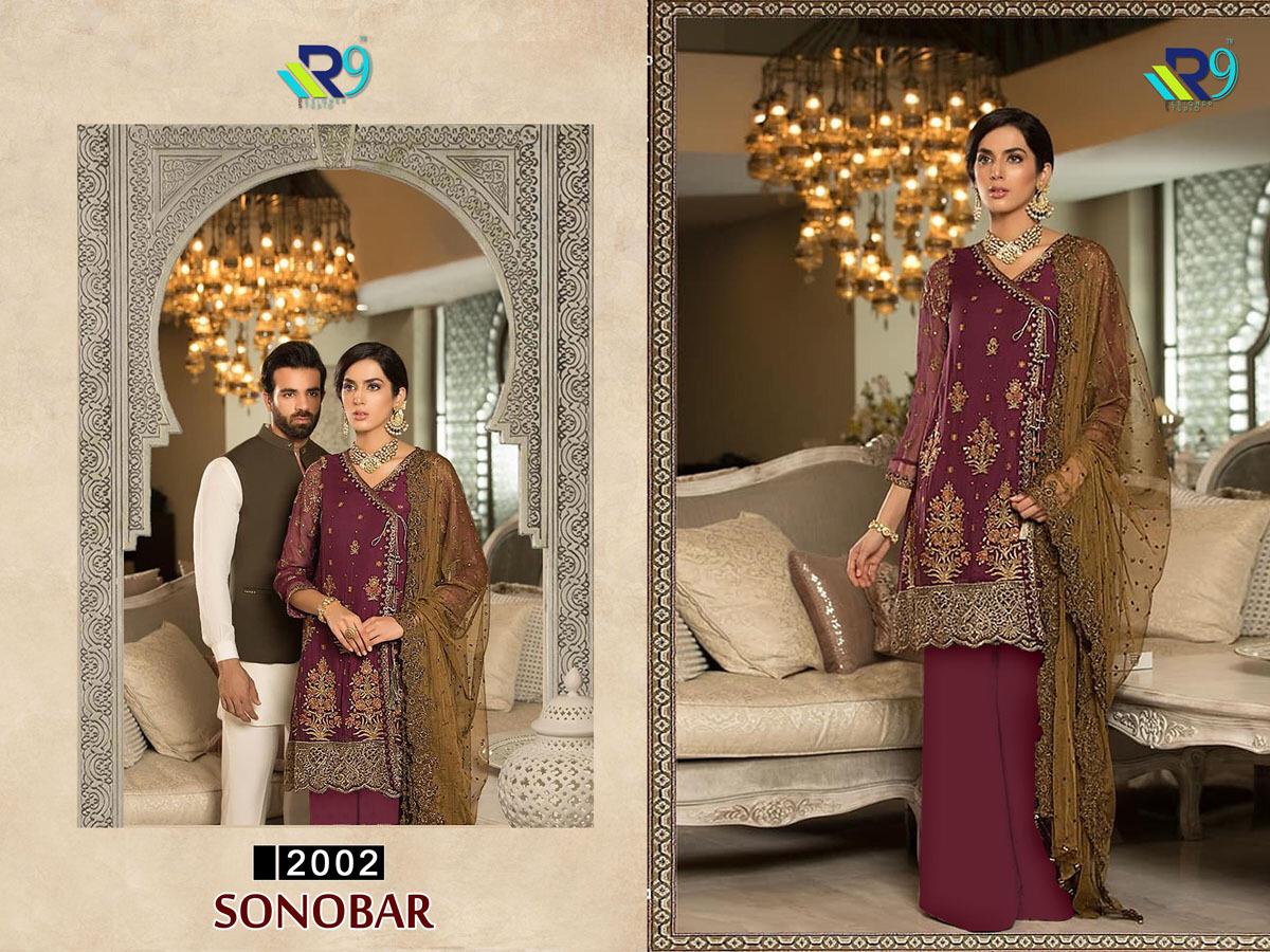 Sanobar By R9 Designer Georgette Pakistani Suits Collection