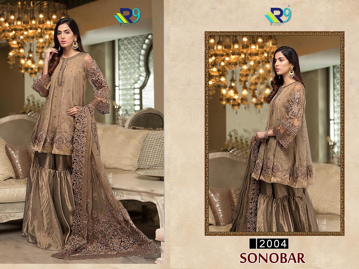 Sanobar By R9 Designer Georgette Pakistani Suits Collection