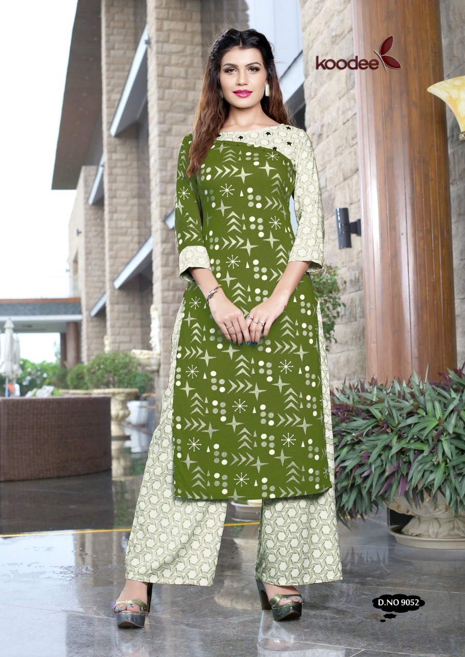 Square By Koodee Rayon Kurtis With Plazzo Collection