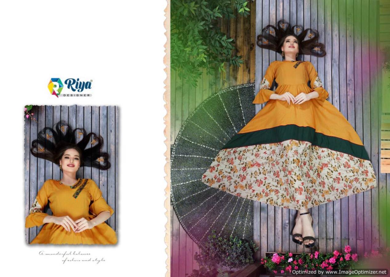 Kastur By Riya Party Wear Gown Types Kurtis Catalogue