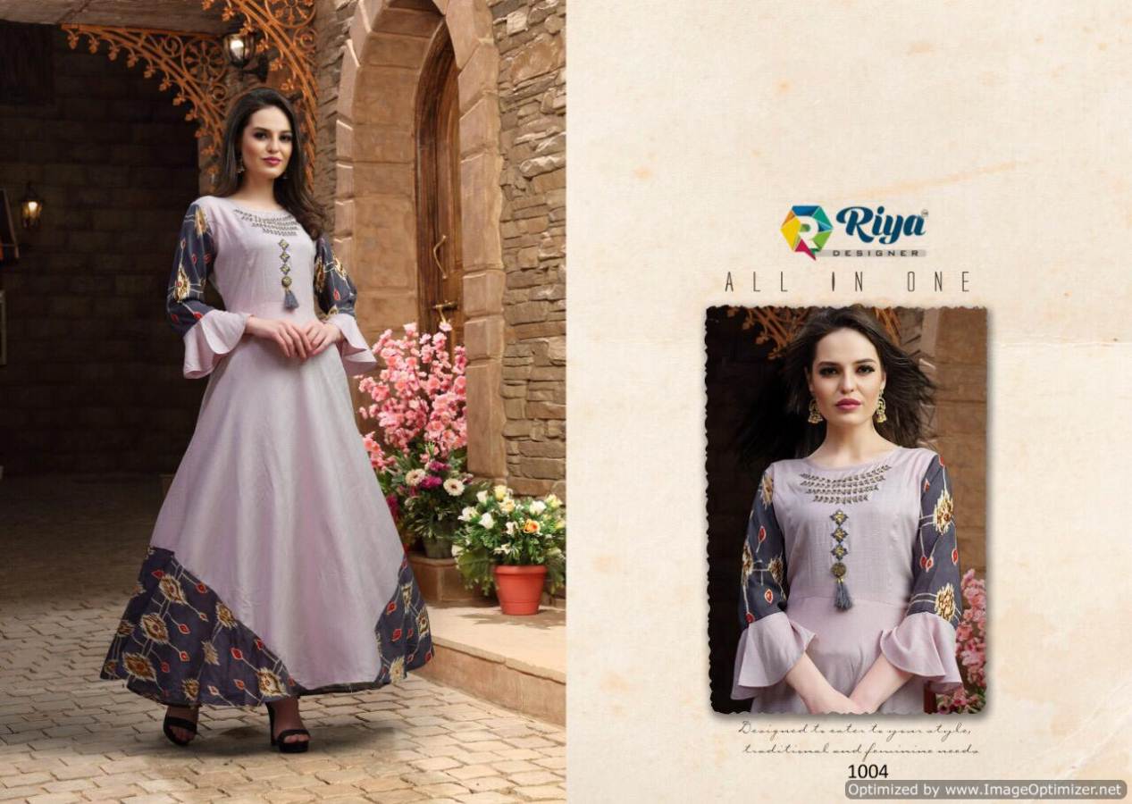 Kastur By Riya Party Wear Gown Types Kurtis Catalogue