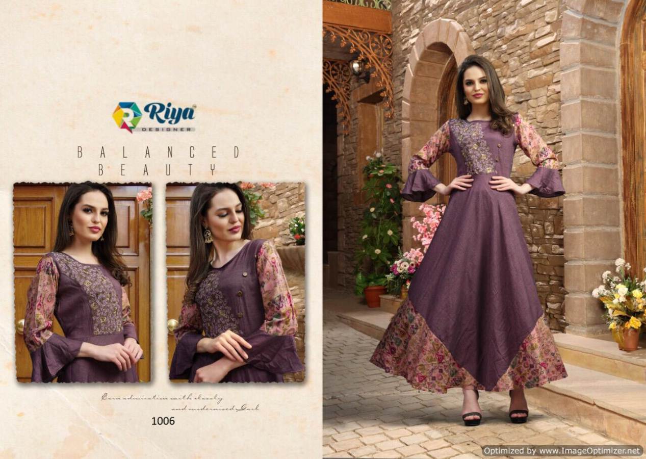 Kastur By Riya Party Wear Gown Types Kurtis Catalogue