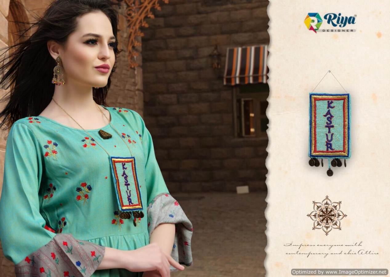 Kastur By Riya Party Wear Gown Types Kurtis Catalogue