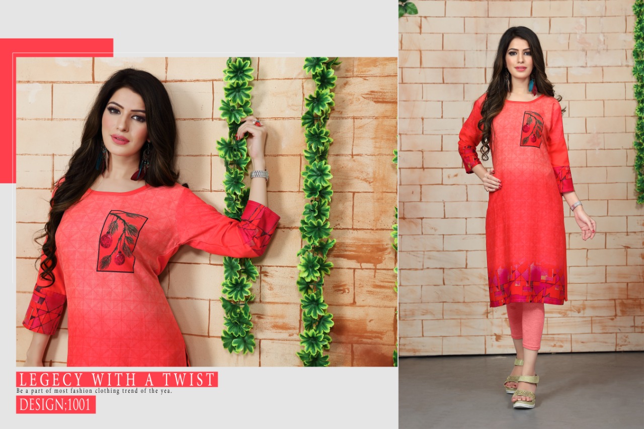 Kissmiss Nx By Watermelon Printed Rayon Kurtis Collection