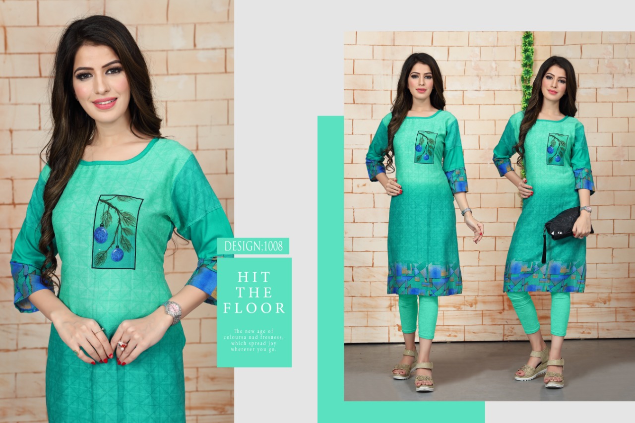 Kissmiss Nx By Watermelon Printed Rayon Kurtis Collection