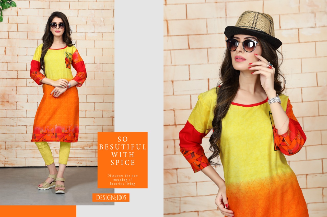 Kissmiss Nx By Watermelon Printed Rayon Kurtis Collection