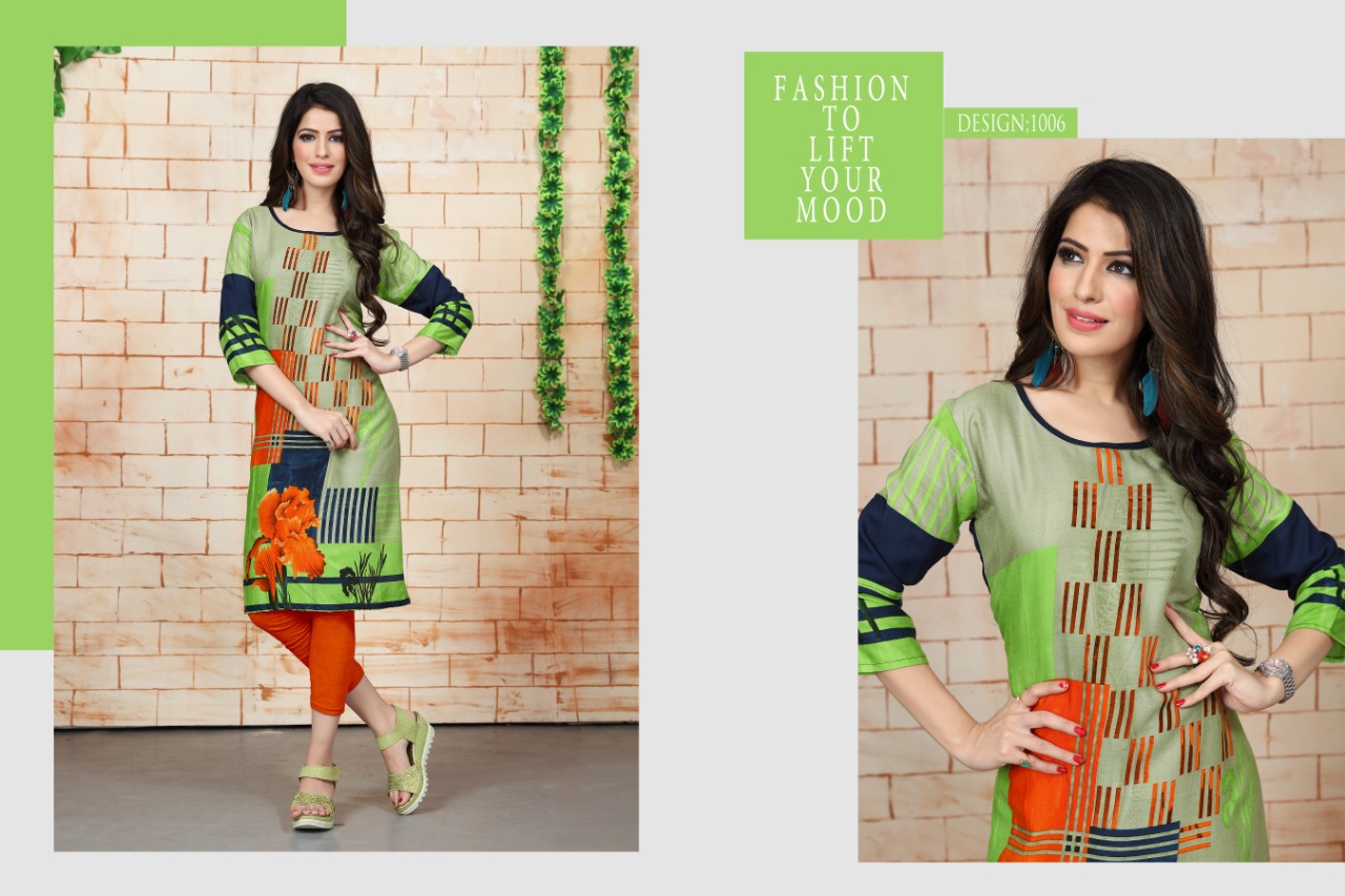 Kissmiss Nx By Watermelon Printed Rayon Kurtis Collection