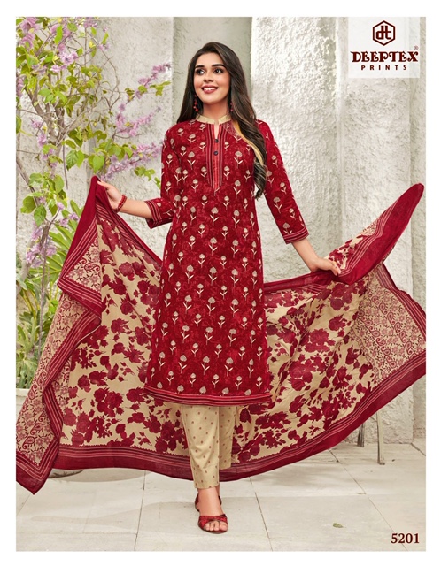 Miss India Vol 52 By Deeptex Pure Cotton Printed Dress Material