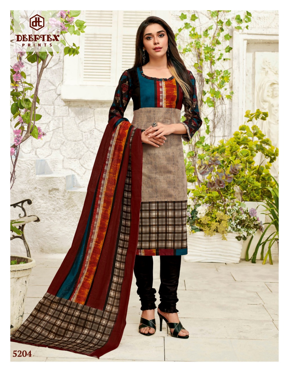 Miss India Vol 52 By Deeptex Pure Cotton Printed Dress Material