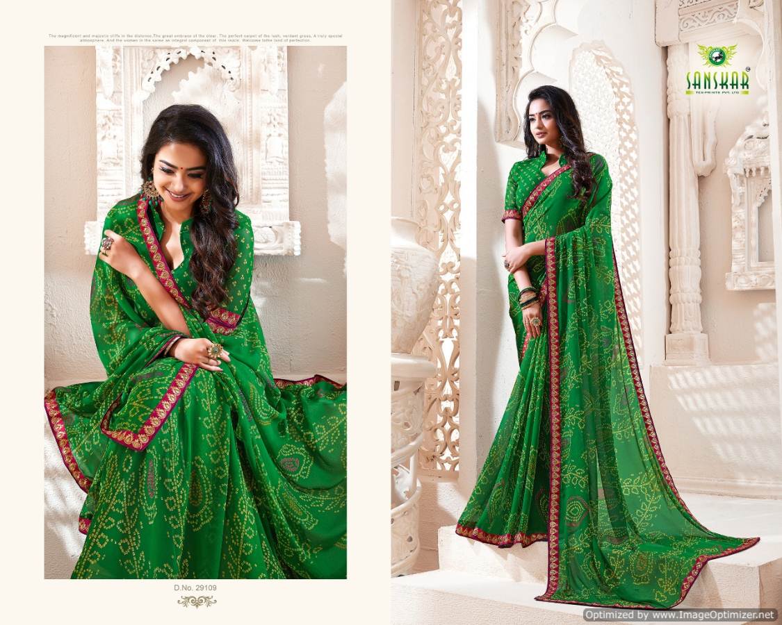 Instant Saree - Phoolon ki Baarish - Pale Green - Satin – Six Yards Plus