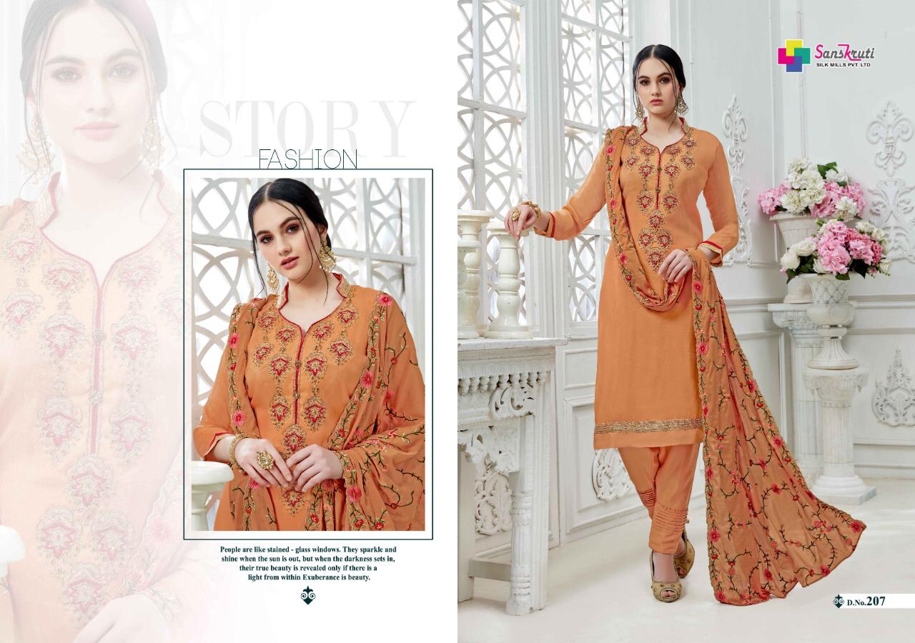 Grisha By Sanskruti Silk Party Wear Dress Material Collection