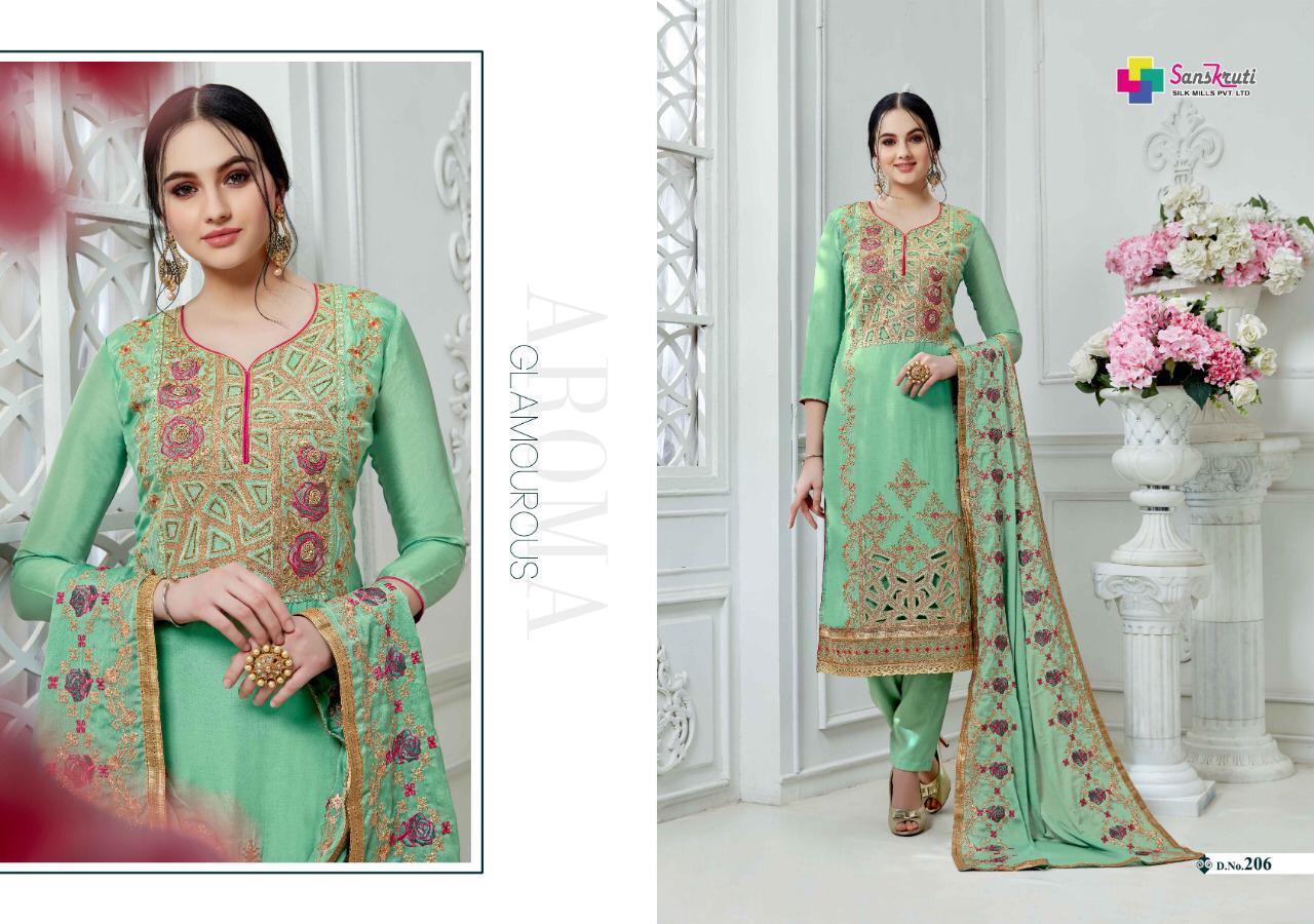 Grisha By Sanskruti Silk Party Wear Dress Material Collection