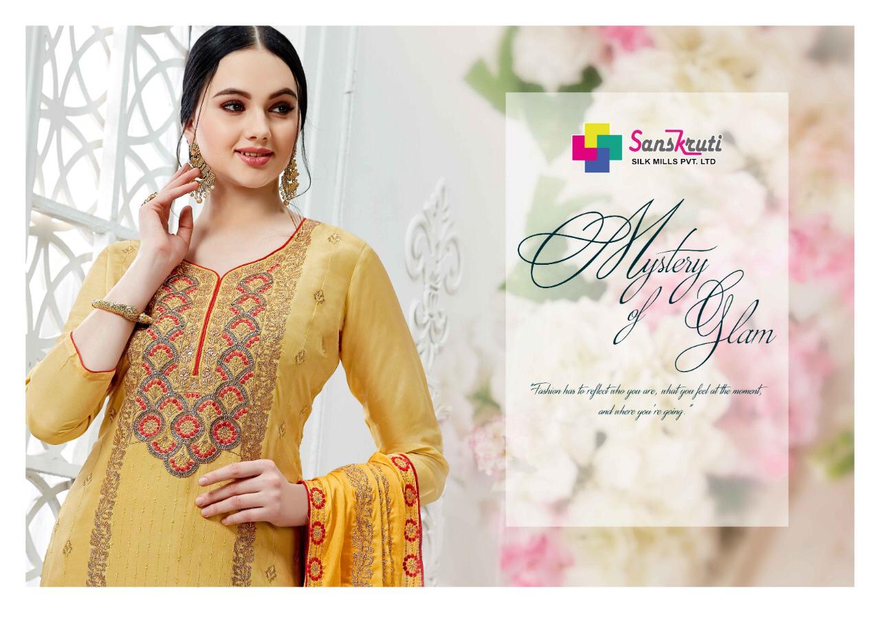 Grisha By Sanskruti Silk Party Wear Dress Material Collection