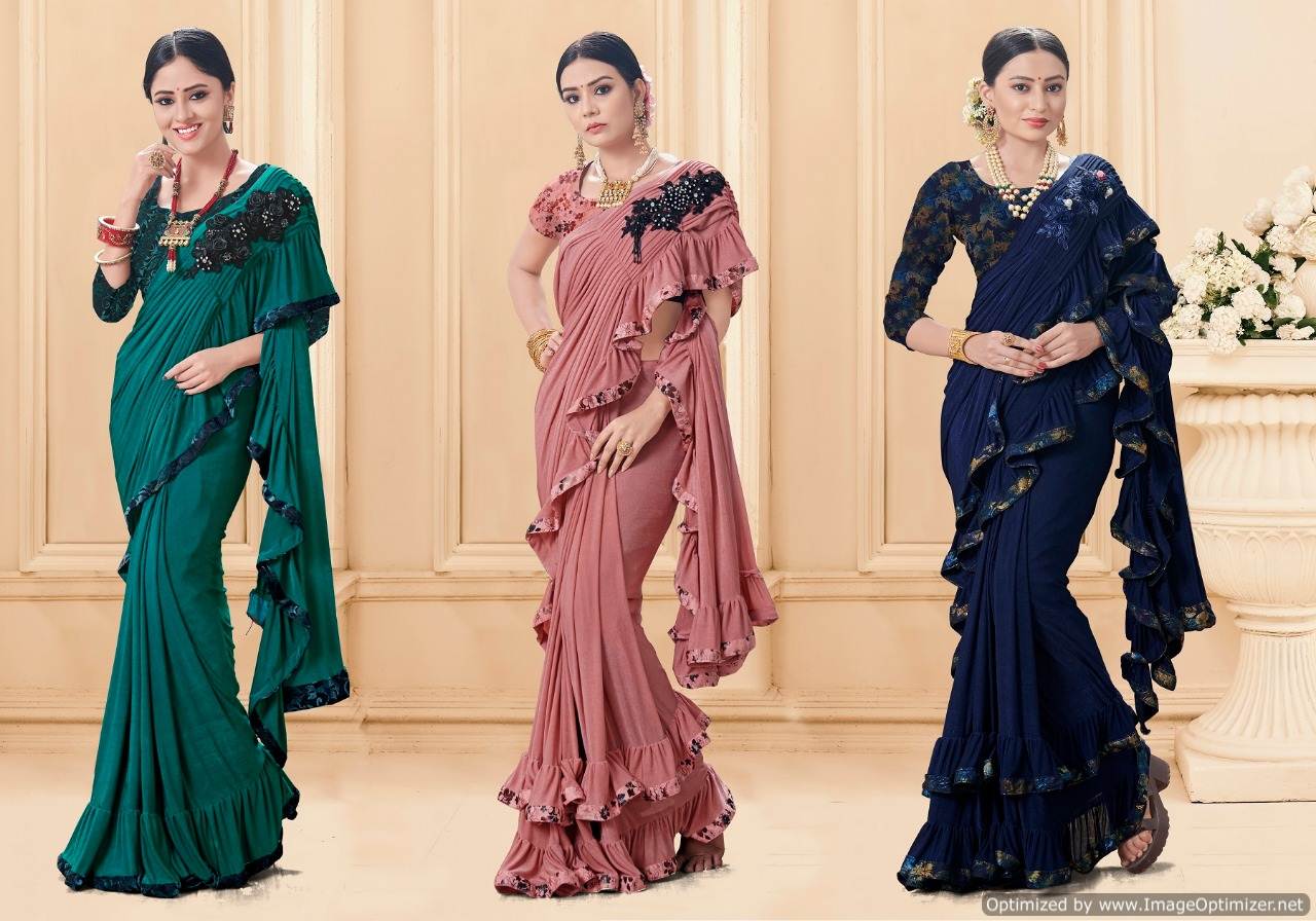 saroj by rolex party wear ready made sarees 4