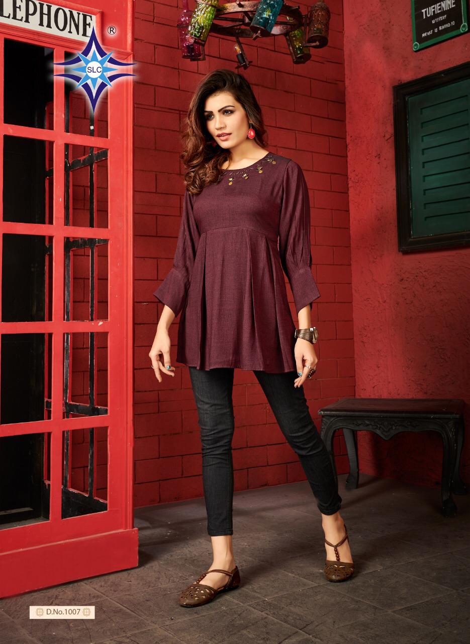 Smart Lady By Slc Fancy Rayon Short Top Collection