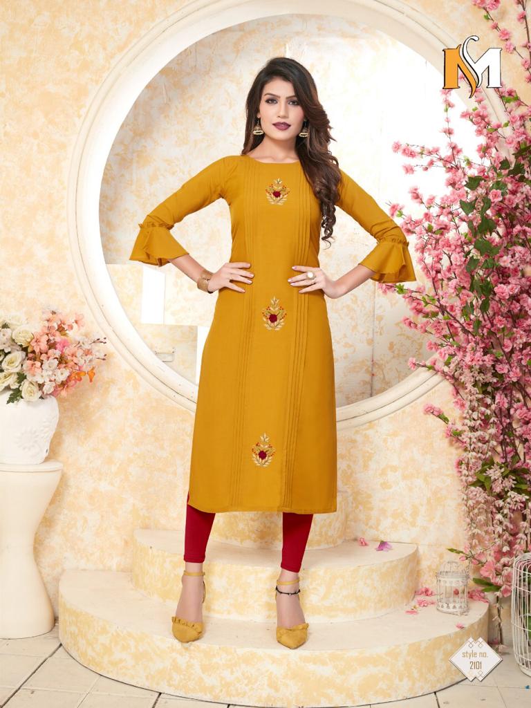 Vrunda Vol 1 Present Meerali Silk Mills Festival Wear Kurtis Catalogue